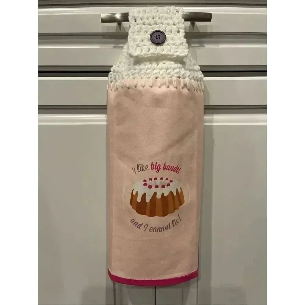 Crochet Top Kitchen Towel- I Like Big Bundts and I Cannot Lie!